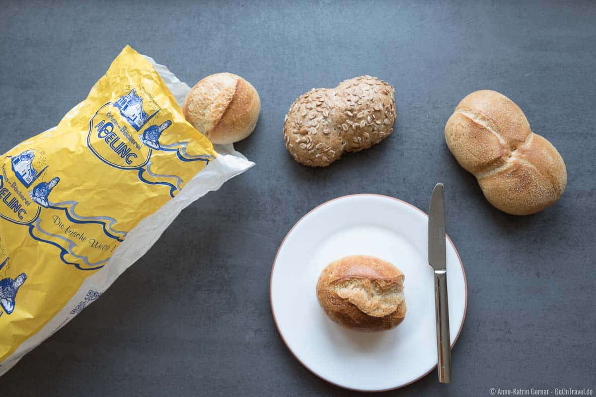 Schrippen, Dinkelbrötchen und Sylter Zwilling von der Bäckerei Abeling