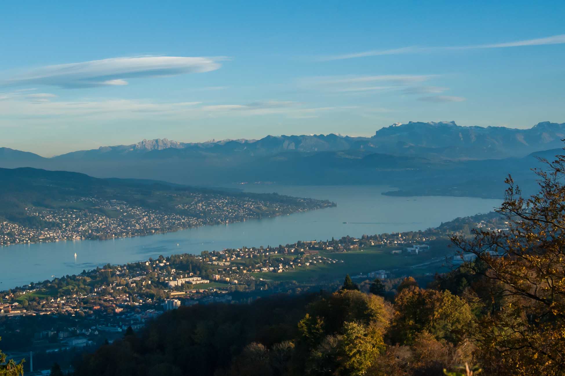 Aussicht auf Zuerich Uetliberg