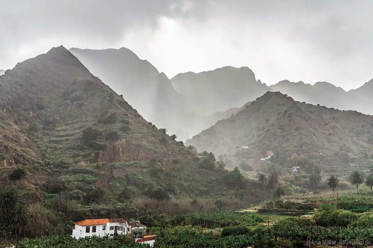 Berge und Regen auf La Gomera Berge und Regen auf La Gomera