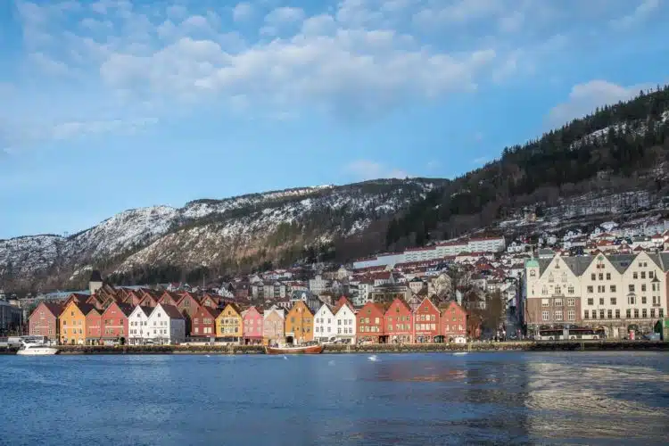 Bergen im Winter Norwegen