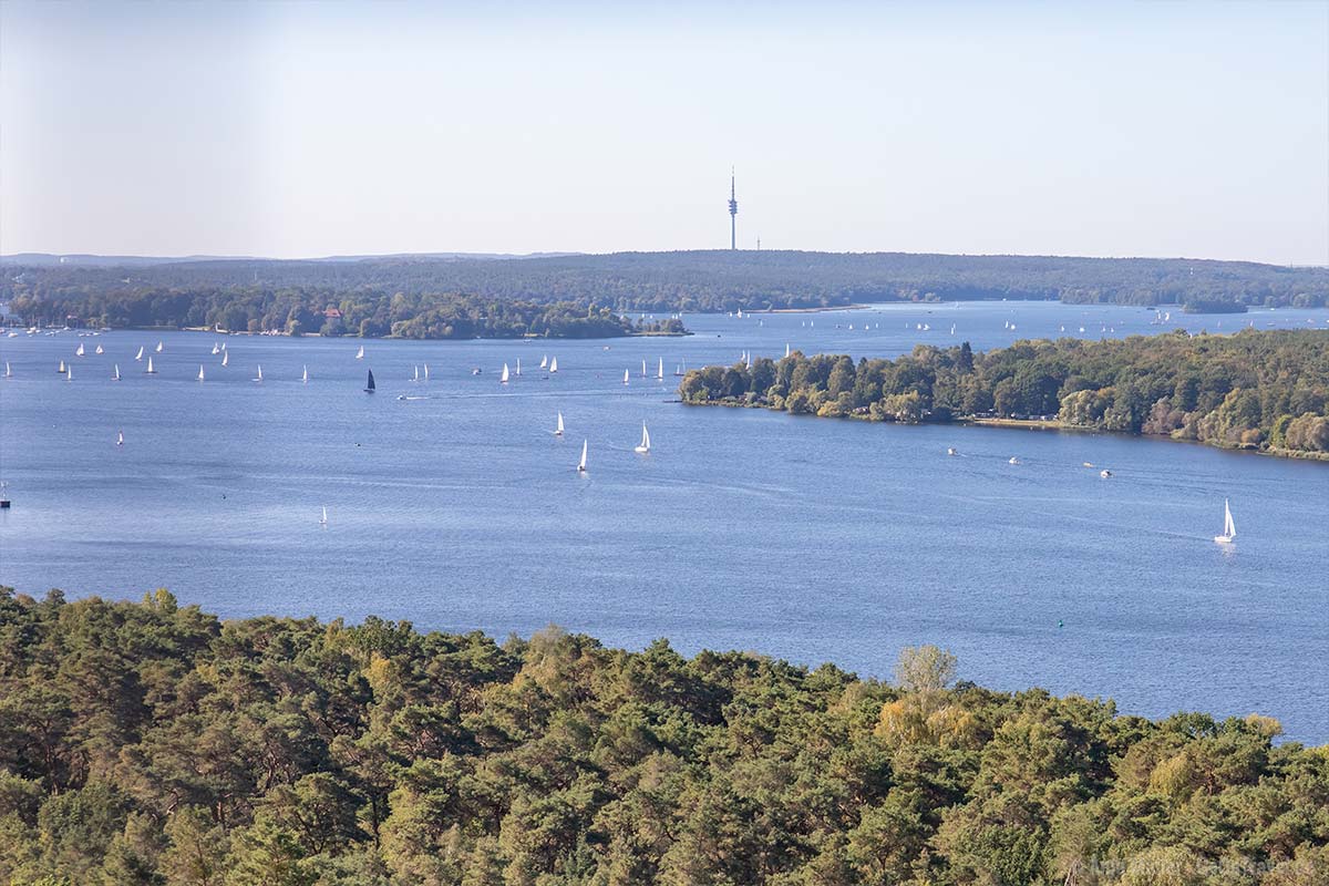 Blick auf die Havel und Wannsee vom Grunewaldturm