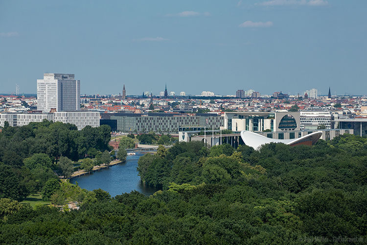 Blick von der Siegessäule auf das Regierungsviertel Blick von der Siegessäule auf das Regierungsviertel