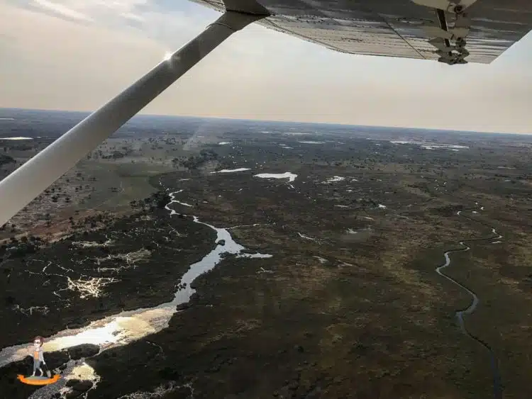 Flug über das Okavango Delta Flug über das Okavango Delta