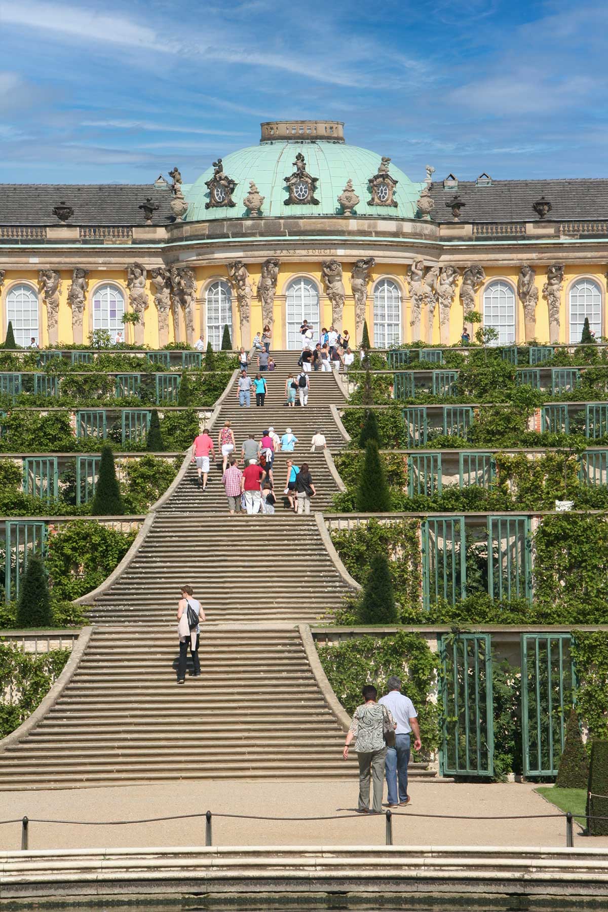 Schloss Sanssouci mit den Weinbergterrassen