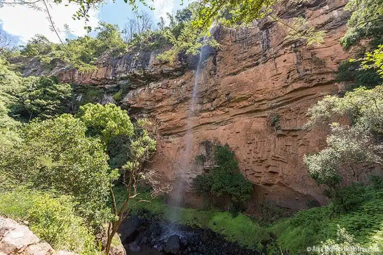 Leider mit sehr wenig Wasser: Bridal Veil Falls Leider mit sehr wenig Wasser: Bridal Veil Falls