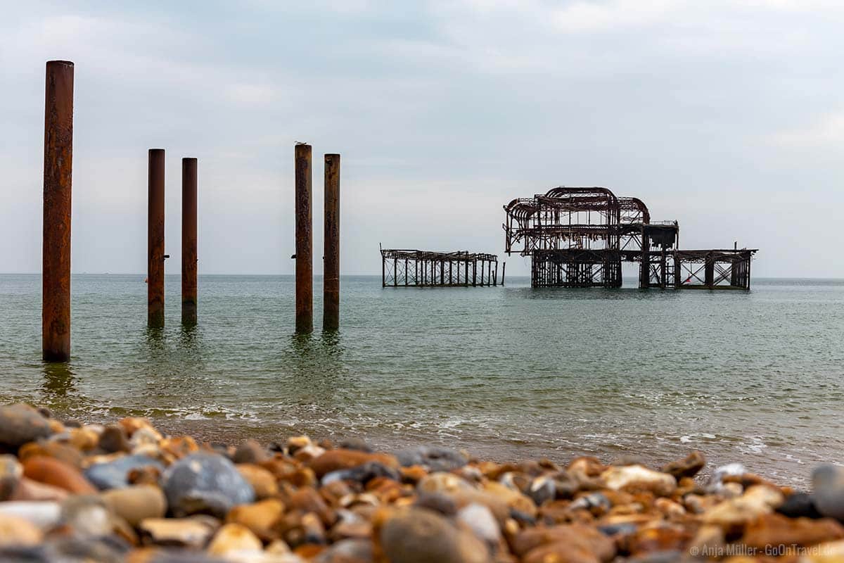Das Stahlskelett vom West Pier Das Stahlskelett vom West Pier