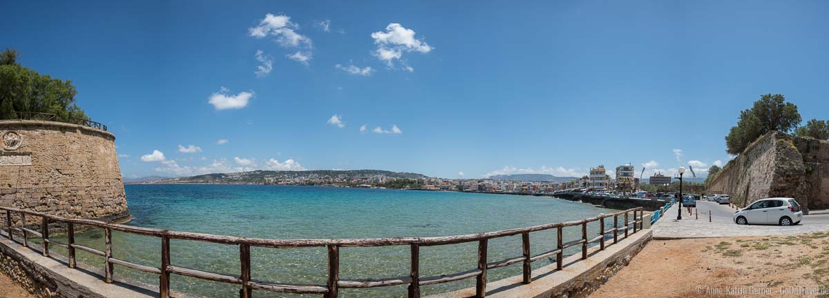 Blick von der Sabbionara-Bastion auf Chania