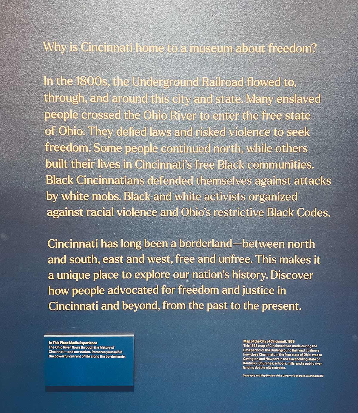 Cincinnati spielte eine wichtige Rolle bei der Underground Railroad