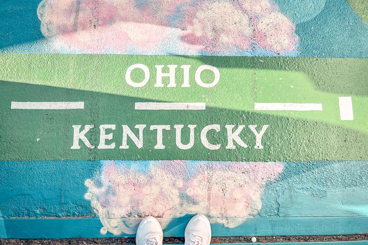 Mitten auf dem Ohio River befindet sich die Grenze zwischen Ohio und Kentucky