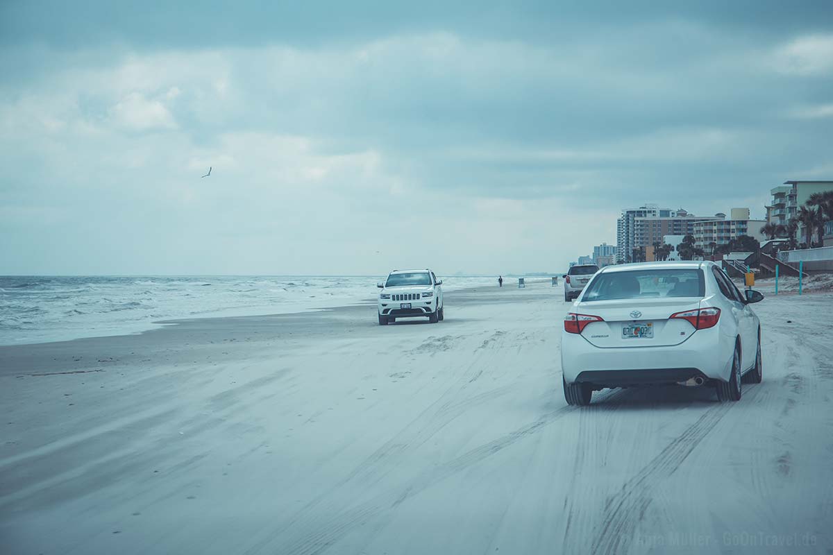 Autofahren auf dem Daytona Beach