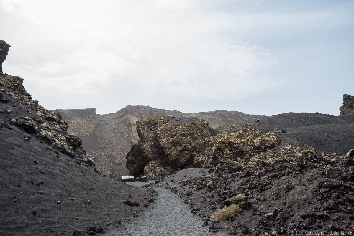 Zugang zum Innern des Kraters