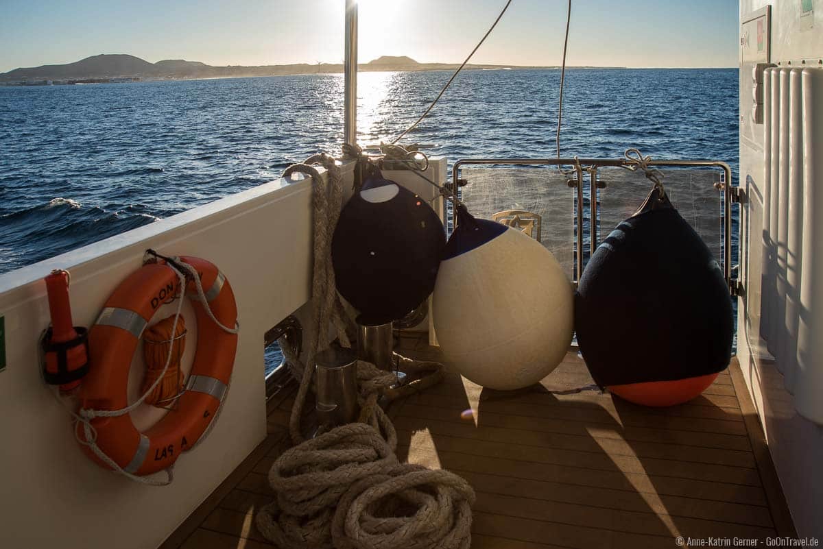 Abendstimmung auf der Fähre von Fuerteventura nach Lanzarote