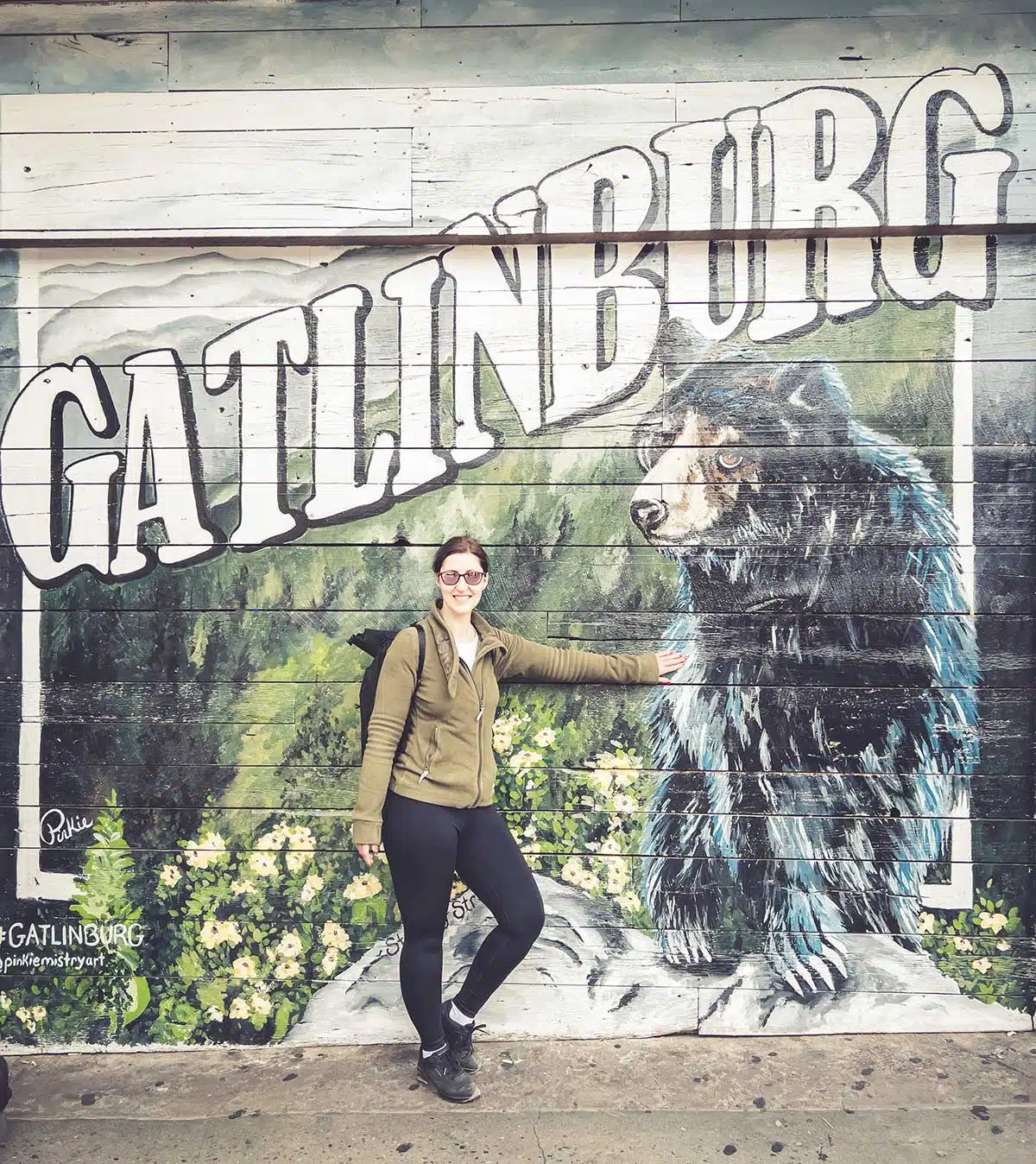 Gatlinburg Mural mit dem Schwarzbären Gatlinburg Mural mit dem Schwarzbären