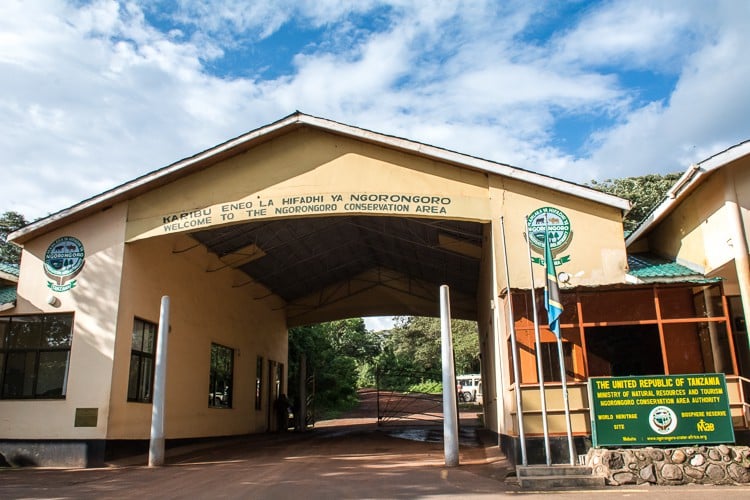 Eingang zum Ngorongoro Schutzgebiet