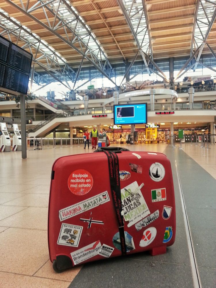 der GoOnTravel Koffer am Hamburg Airport