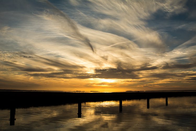 Sonnenuntergang am Bodden