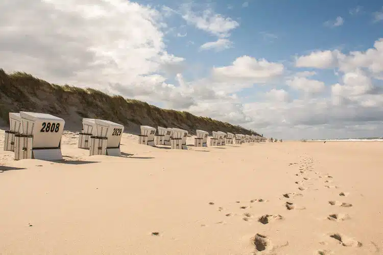 Strandkörbe am schönen Sylter Weststrand Strandkörbe am Sylter Weststrand