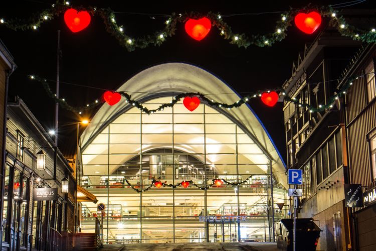 die Bibliothek von Tromsö im Stadtzentrum