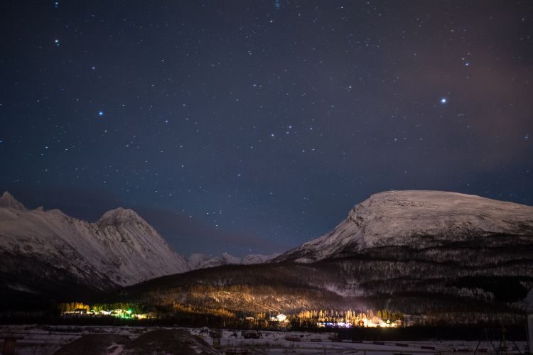 norwegischer Sternenhimmel ohne Polarlicht norwegischer Sternenhimmel ohne Polarlicht