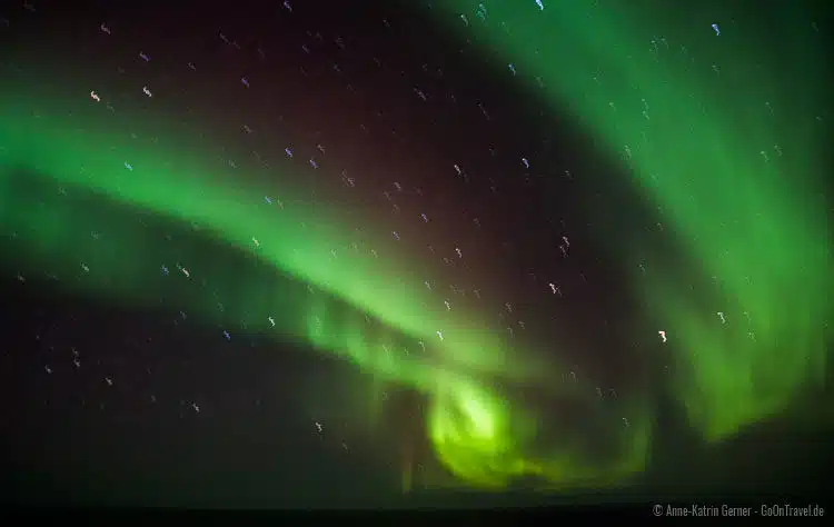 Polarlichter von Deck der Hurtigruten gesehen