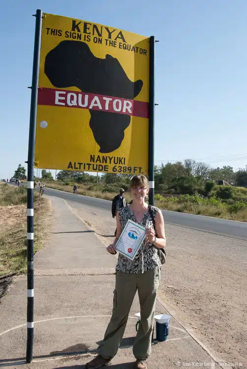 Äquatorüberquerung in Kenia Äquatorüberquerung in Kenia