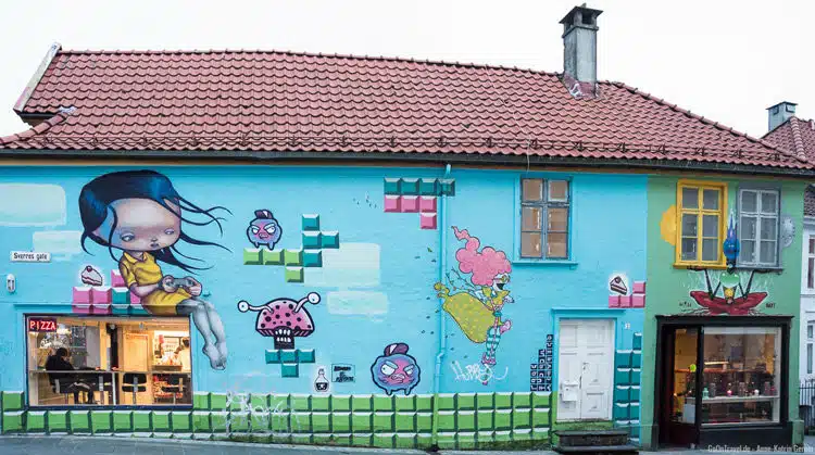 Street Art in Bergen in der Sverre Gate Street Art in Bergen in der Sverre Gate
