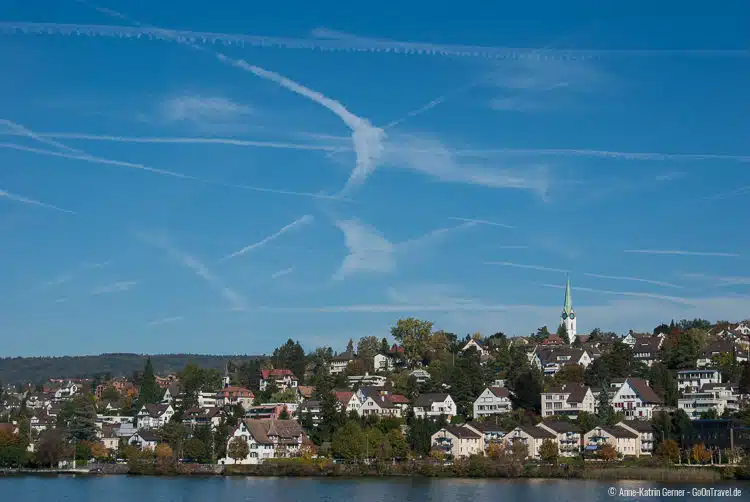 Blick auf die Nordseite des Zürichsees Blick auf die Nordseite des Zürichsees