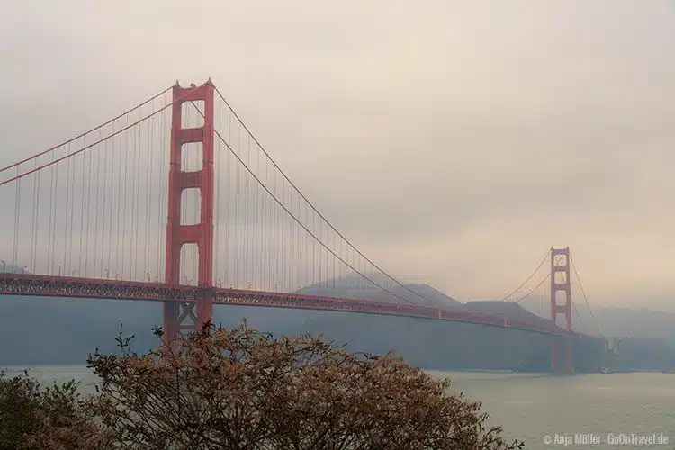 GoOnTravel.de: Die Golden Gate Bridge im Abendnebel