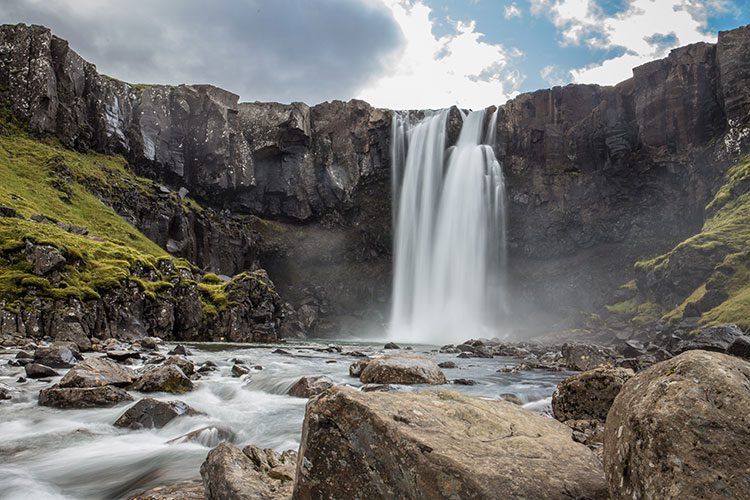 Der Gufufoss in den Ostfjorden auf Island