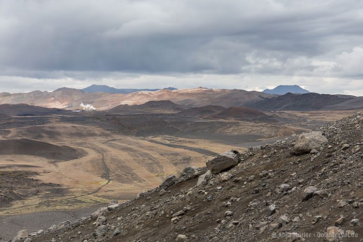 Blick vom Hverfjall aus Blick vom Hverfjall aus
