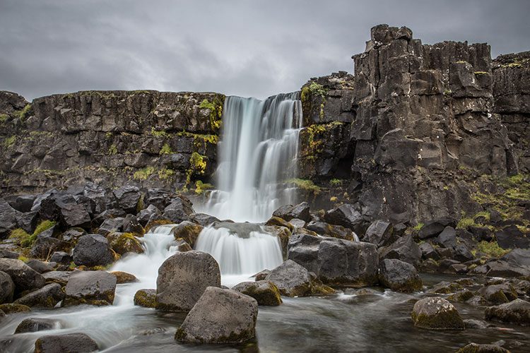 Öxararfoss in der Nähe von Pingvellir auf Island