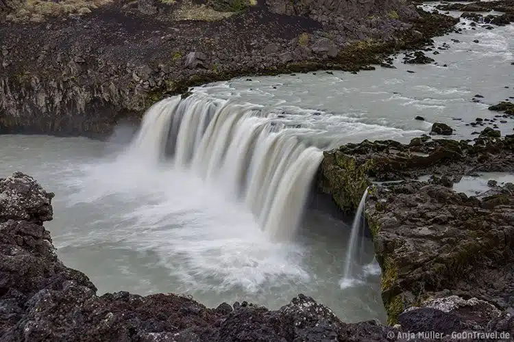 Der Þjófafoss Wasserfall im Süden Islands