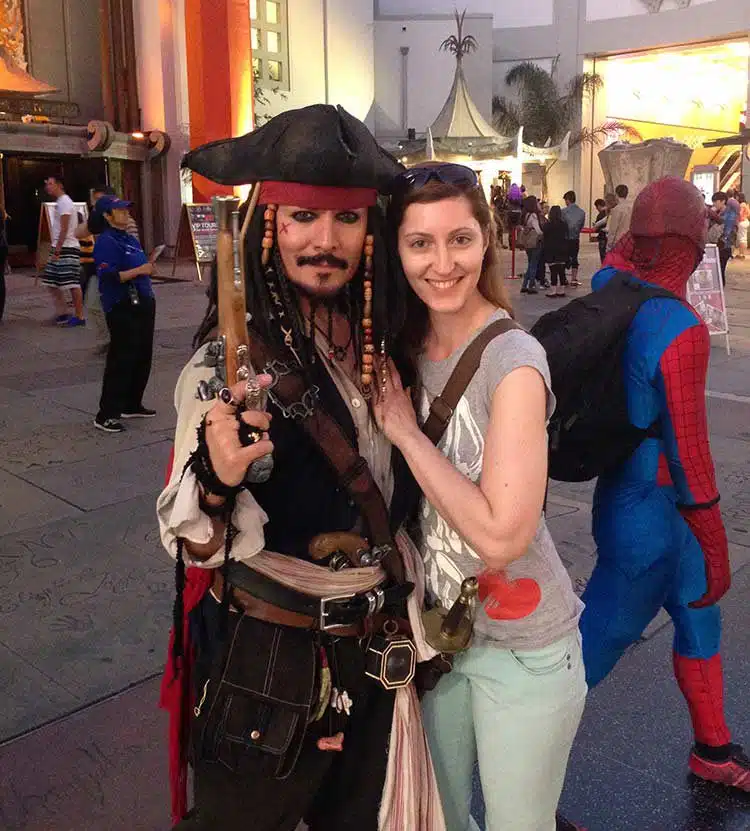 Treffen mit Johnny Depp vor dem Chinese Theatre Treffen mit Johnny Depp vor dem Chinese Theatre