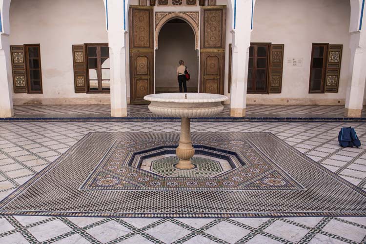 Ein Innenhof im Bahia Palast