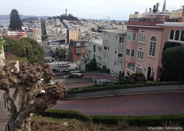 Die Lombard Street in San Francisco Die Lombard Street in San Francisco