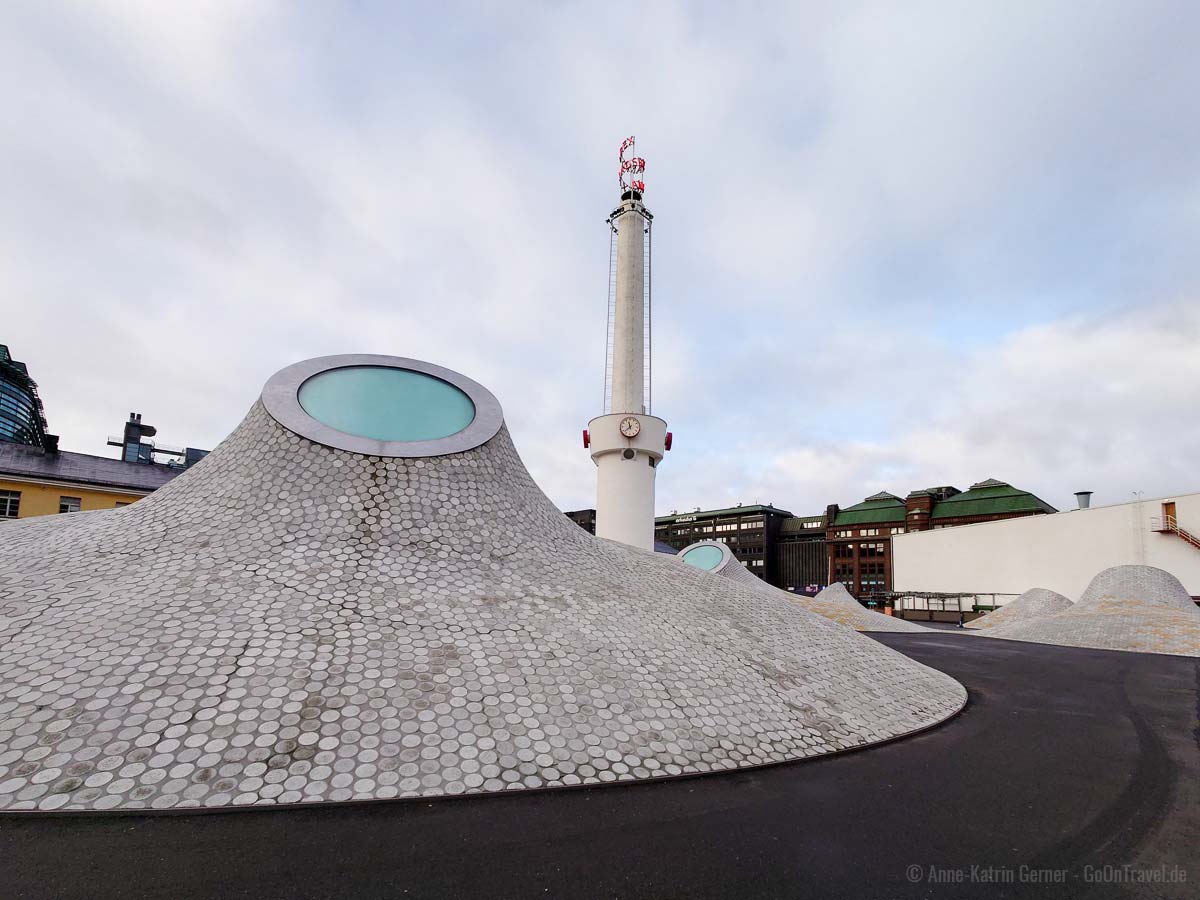 Amos Rex ist ebenerdig Skatepark und unter der Oberfläche Kunstmuseum