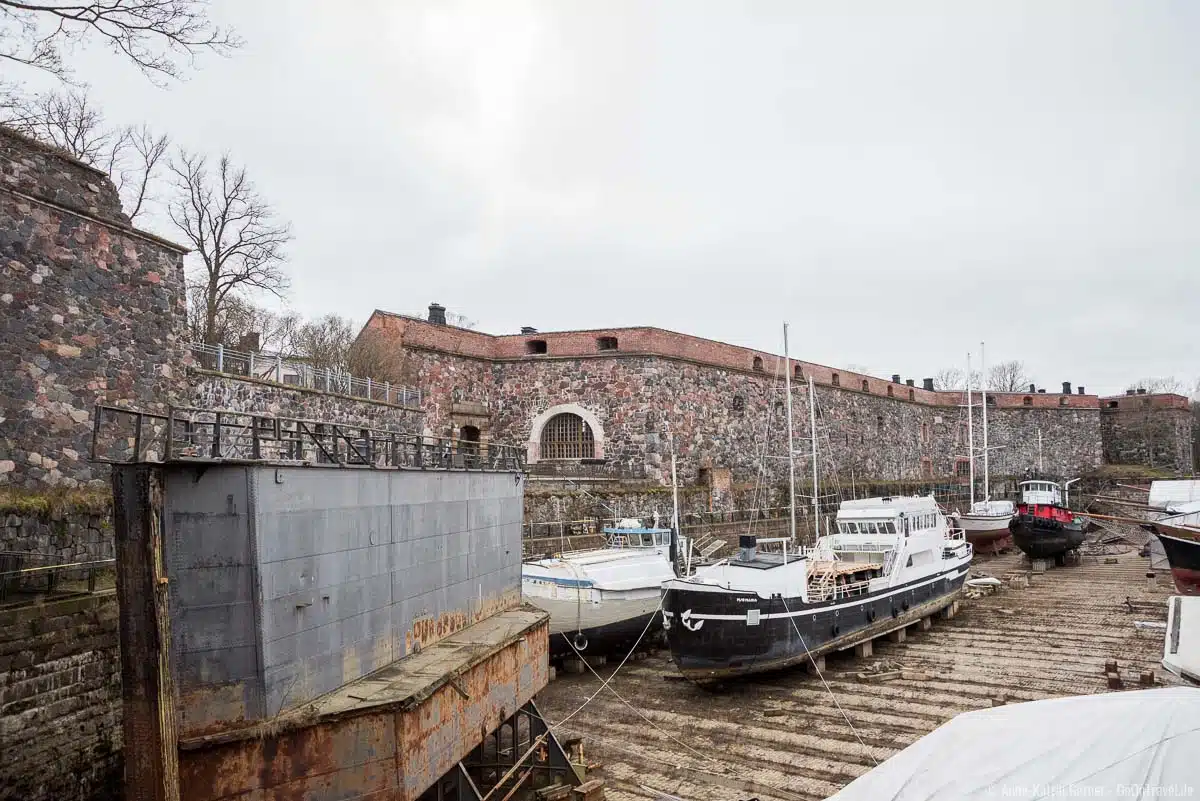 Das Trockendock von Suomenlinna ist weltweit eines der ältesten seiner Art