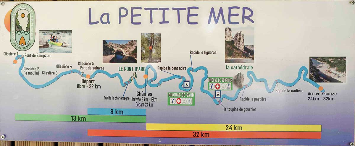 Route einer Kajak Tour Route einer Kajak Tour