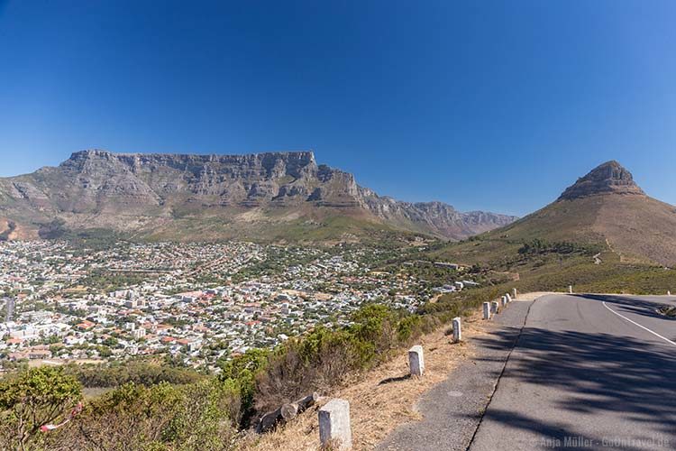 Blick auf den Tafelberg und den Lions Head Blick auf den Tafelberg und den Lions Head