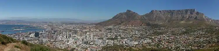 Aussicht vom Signal Hill auf Kapstadt
