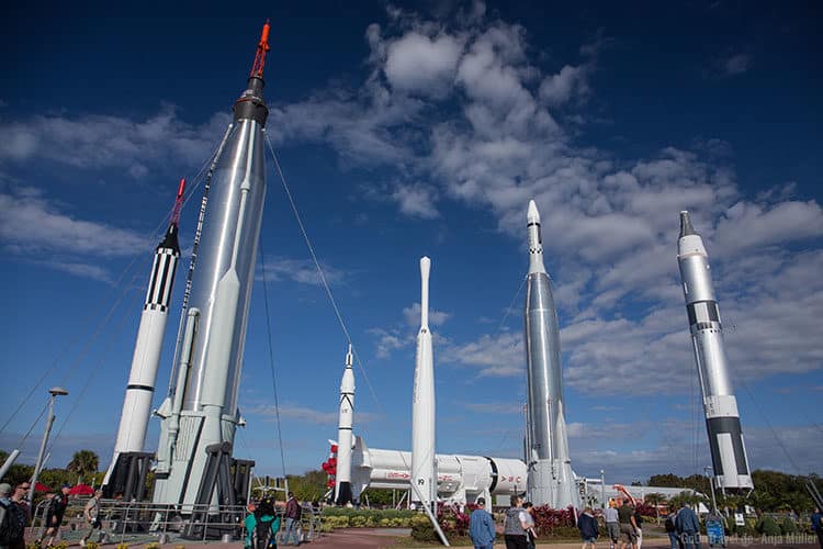 Beeindruckende Raketen im Rocket Garden
