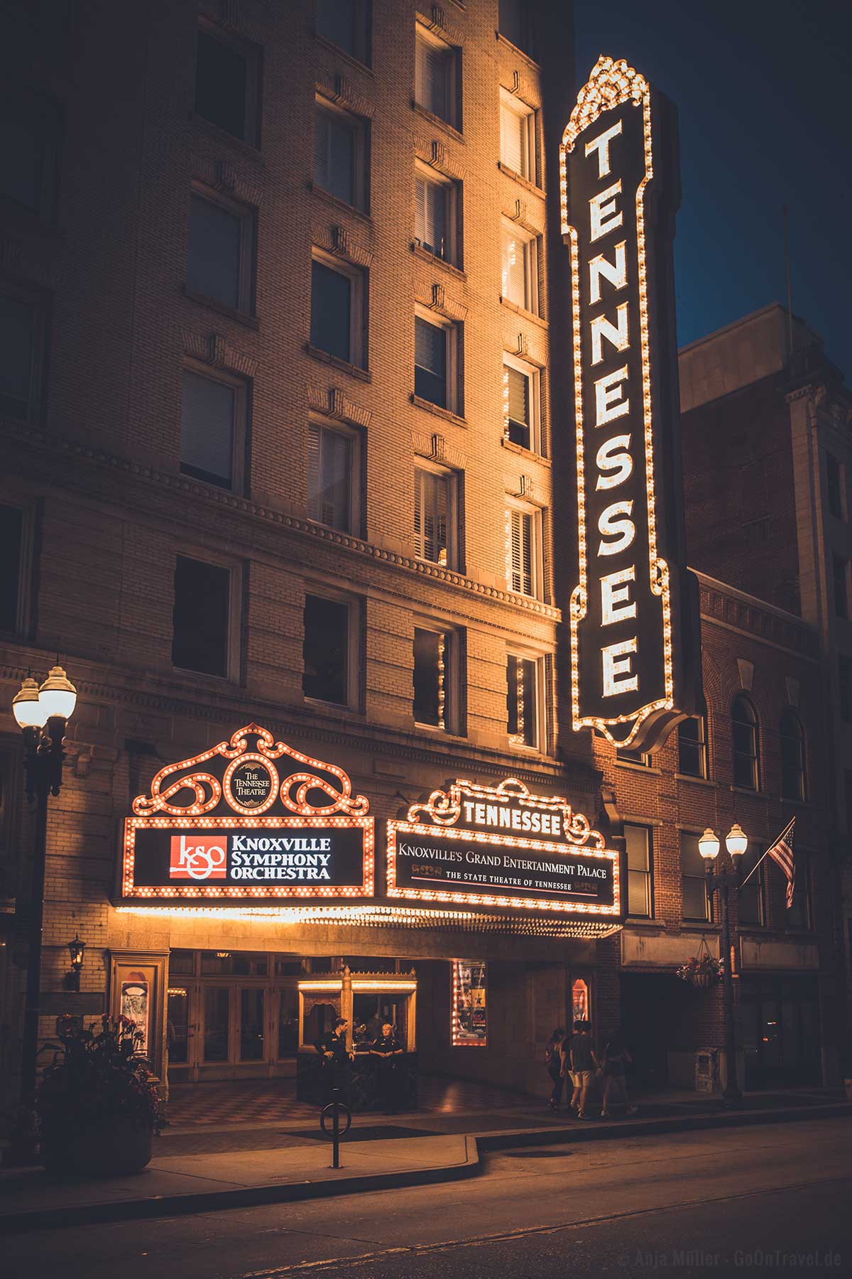 Am Abend in der Altstadt von Knoxville