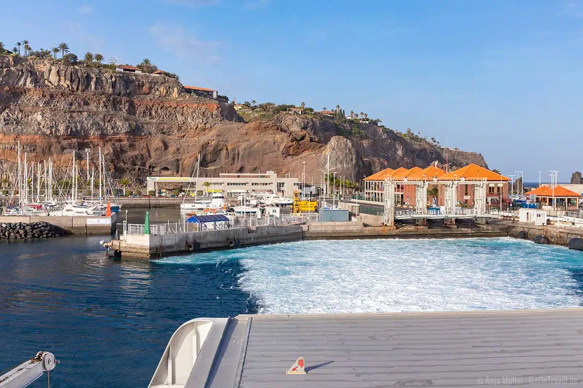 Abfahrt der Fähre von La Gomera Abfahrt der Fähre von La Gomera