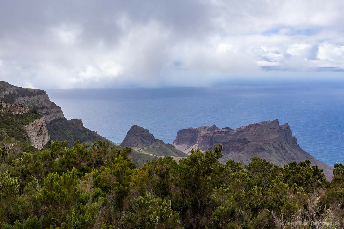 Blick auf die Westküste von La Gomera