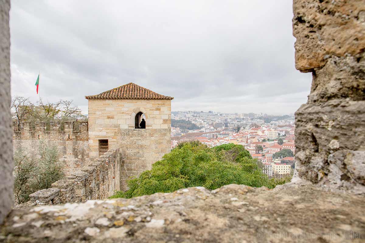 Ruinen vom Castelo de São Jorge Burgriunen Castelo de São Jorge