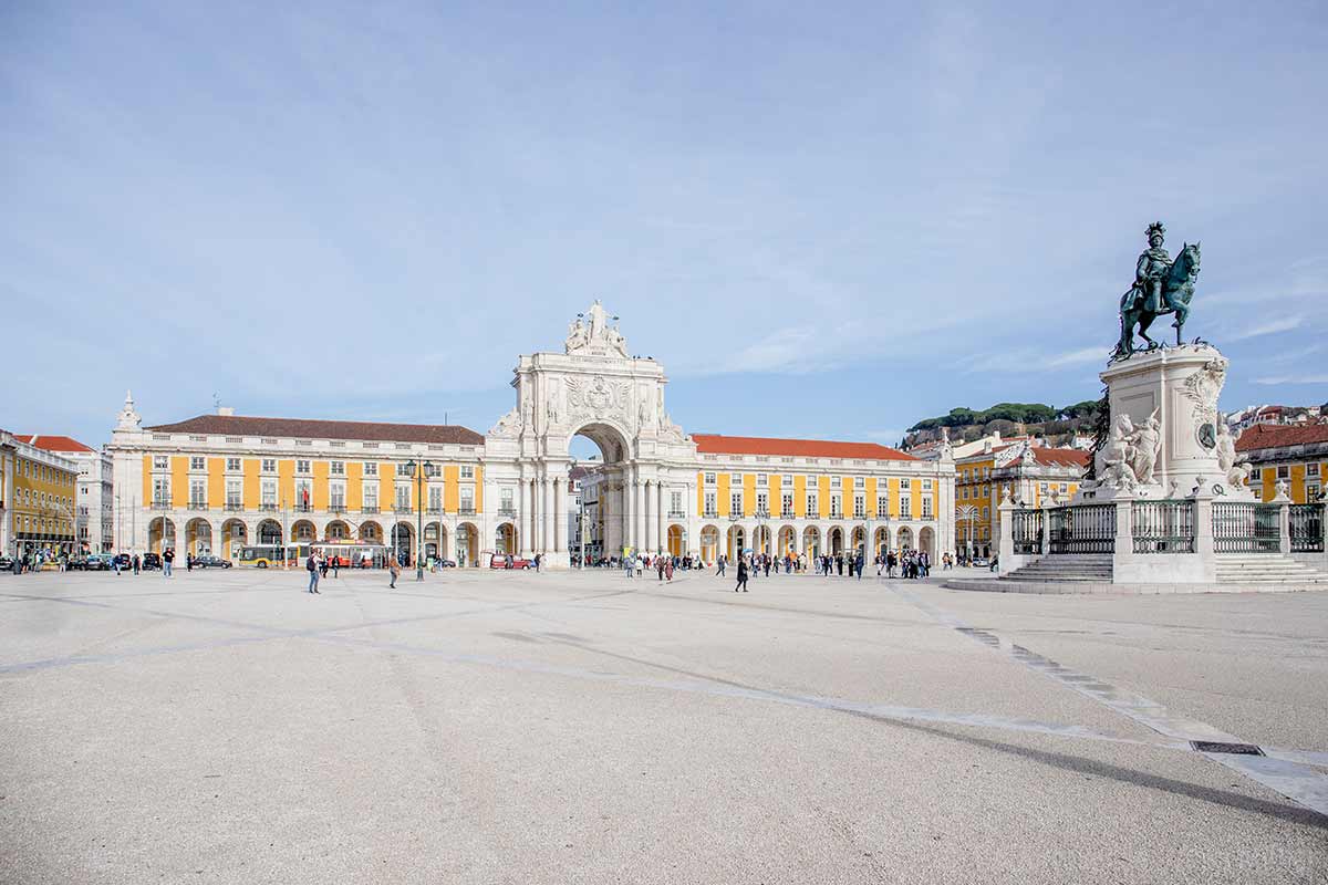 Der imposante Kommerzplatz in Lissabon Der imposante Kommerzplatz in Lissabon