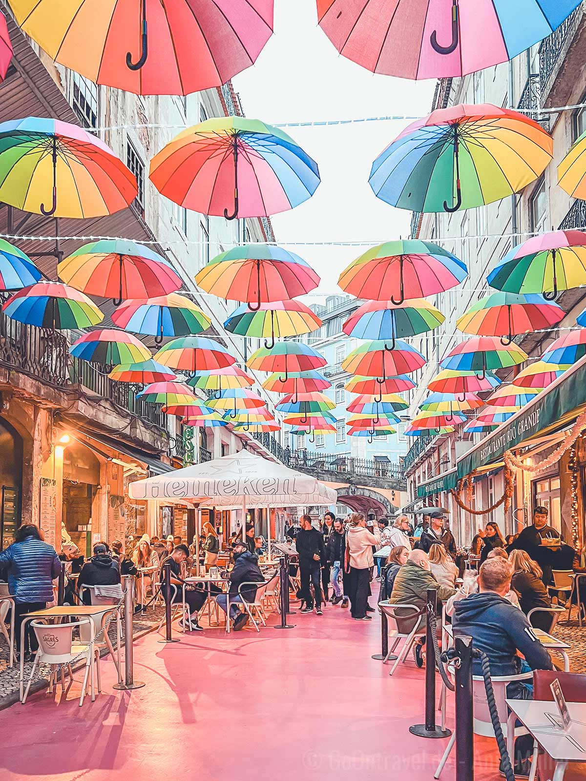 Pink Street in Lissabon