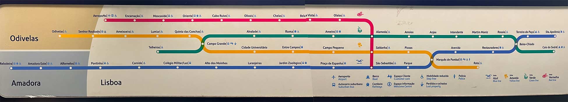 Metro Plan Lissabon