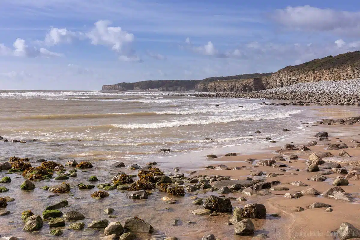 Die Küste am Llantwit Major Beach Die Küste am Llantwit Major Beach