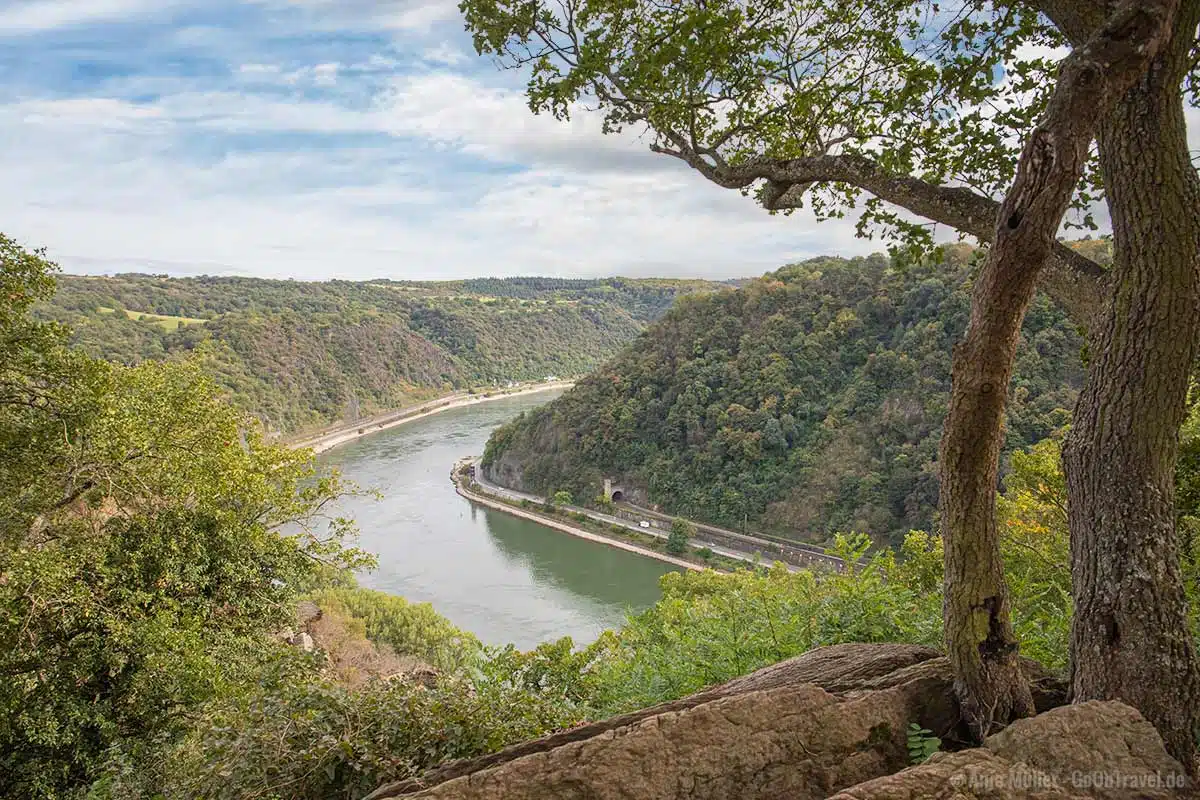 Blick vom Loreley Felsen auf den Mittelrhein Blick vom Loreley Felsen auf den Mittelrhein